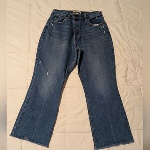 Abercrombie & Fitch Curve love Dark Blue Flare Jeans